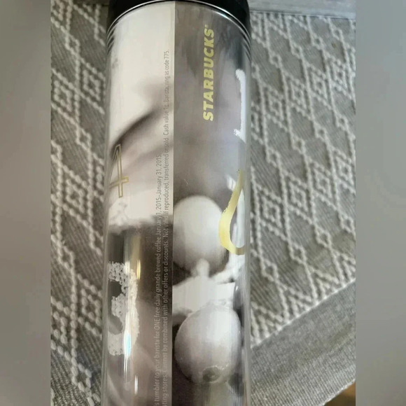 Starbucks Plastic Holiday Tumbler. Appears to be from 2015. 16 fl. Oz. - Picture 4 of 8